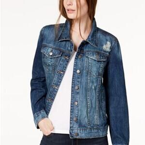 Denim Jean Jacket Distressed